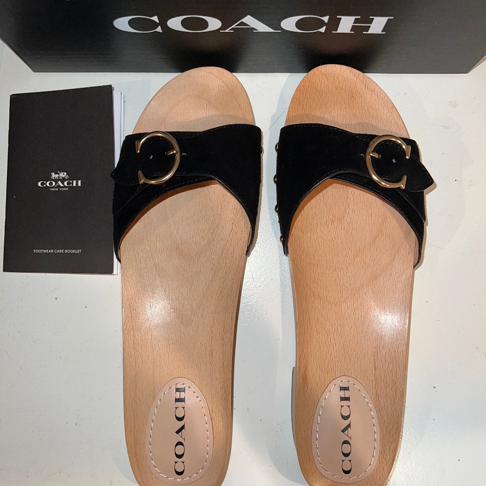 Coach Bleeker. Sandals Clogs Black Size 11